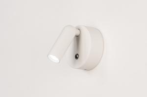 wandlamp 15622 modern metaal wit mat rond