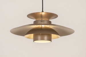hanglamp 15625 modern metaal taupe rond