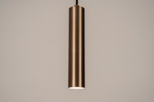 hanglamp 15637 modern eigentijds klassiek messing geschuurd metaal goud mat messing rond langwerpig