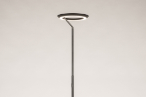Stehleuchte 15664 modern Metall schwarz matt rund