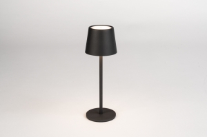Tischleuchte 15676 modern Metall schwarz matt rund