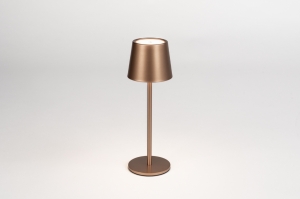 tafellamp 15677 modern metaal bruin rond