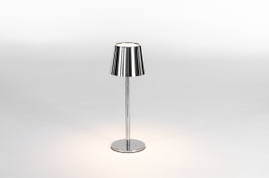 Tischleuchte 15680 modern Metall Chrom rund