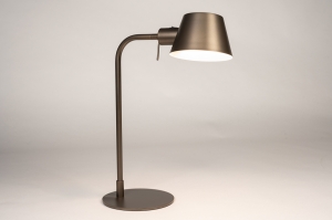 tafellamp 15688 modern metaal brons bruin rond