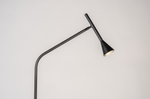 staande lamp 15691 modern metaal zwart mat rond