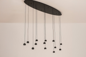 hanglamp 15699 modern aluminium metaal zwart mat ovaal
