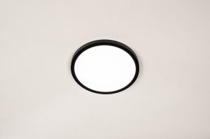 inbouwspot 15713 modern kunststof zwart mat rond