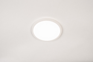 inbouwspot 15714 modern kunststof wit mat rond