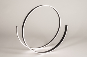 vloerlamp 15728 modern aluminium zwart mat rond