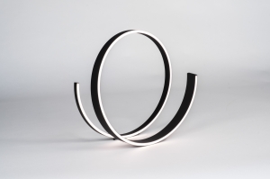 Tischleuchte 15729 modern Aluminium Metall schwarz matt rund