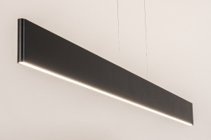 hanglamp 15734 modern metaal zwart langwerpig rechthoekig