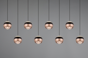 hanglamp 15741 design modern glas helder glas mat glas aluminium metaal zwart mat bruin
