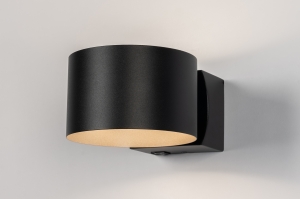 Wandleuchte 15749 modern Aluminium Metall schwarz matt rund
