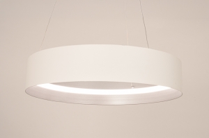 hanglamp 15750 modern aluminium metaal wit mat rond