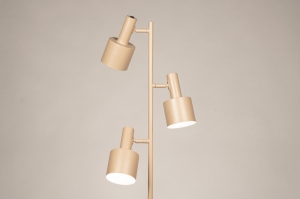 staande lamp 15756 modern retro metaal beige taupe rond