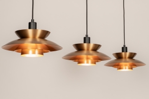hanglamp 15780 modern retro eigentijds klassiek messing (kleur) zwart mat goud messing (kleur) langwerpig