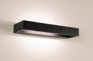 Wandleuchte 15785 modern Aluminium Metall schwarz matt rechteckig