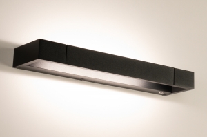 Wandleuchte 15786 modern Aluminium Metall schwarz matt rechteckig