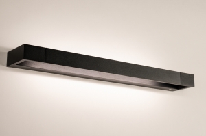 Wandleuchte 15787 modern Aluminium Metall schwarz matt rechteckig