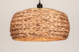 hanglamp 15788 landelijk modern riet naturel rond