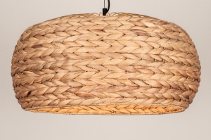 hanglamp 15789 landelijk modern riet naturel rond