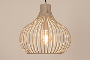 hanglamp 15790 landelijk modern metaal beige zand rond