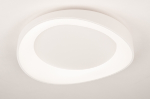 plafondlamp 15795 design modern kunststof metaal wit mat rond