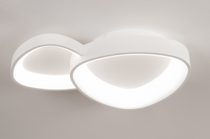 plafondlamp 15797 modern kunststof metaal wit mat