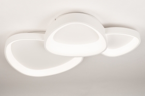 plafondlamp 15799 modern kunststof metaal wit mat