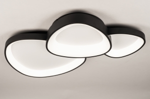 plafondlamp 15800 modern kunststof metaal zwart mat