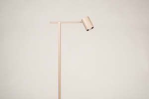 vloerlamp 15811 modern metaal beige rond rechthoekig