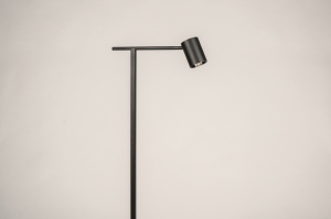 Stehleuchte 15812 modern Metall schwarz matt rund rechteckig