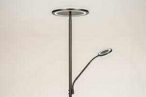 Stehleuchte 15817 modern Metall schwarz matt rund