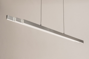 hanglamp 15839 design modern aluminium geschuurd aluminium metaal aluminium rechthoekig