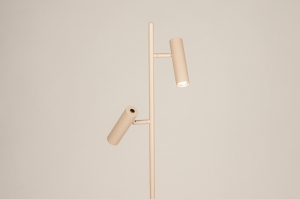 vloerlamp 15860 modern aluminium metaal beige zand rond langwerpig