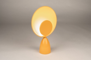 tafellamp 15872 modern retro metaal geel rond