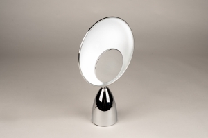 tafellamp 15874 modern retro metaal chroom rond