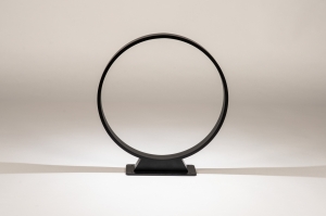 tafellamp 15878 modern aluminium metaal zwart mat rond
