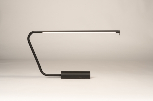 tafellamp 15885 modern aluminium metaal zwart mat langwerpig