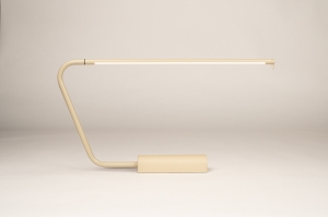 tafellamp 15886 modern aluminium metaal beige taupe zand langwerpig