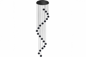 hanglamp 15891 modern retro aluminium metaal zwart mat rond