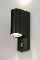 Wandleuchte 15892 modern Aluminium Metall schwarz laenglich