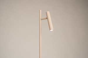 vloerlamp 15894 modern aluminium metaal beige zand rond langwerpig