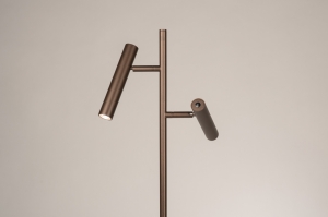 vloerlamp 15897 modern aluminium metaal bruin rond langwerpig