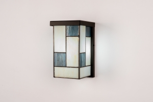 wandlamp 15898 landelijk eigentijds klassiek art deco glas metaal zwart mat wit glans grijs beige creme rechthoekig