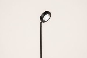 vloerlamp 15918 modern aluminium metaal zwart mat rond