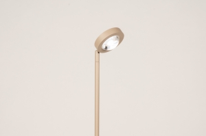 vloerlamp 15919 modern aluminium metaal beige rond