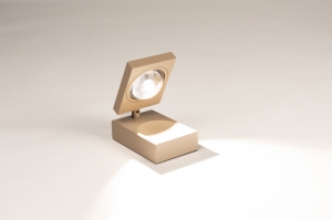 tafellamp 15923 modern aluminium metaal beige zand rechthoekig