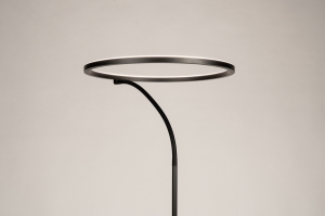 vloerlamp 15927 modern metaal zwart mat rond