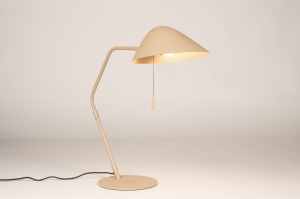 tafellamp 15931 design modern metaal beige zand rond